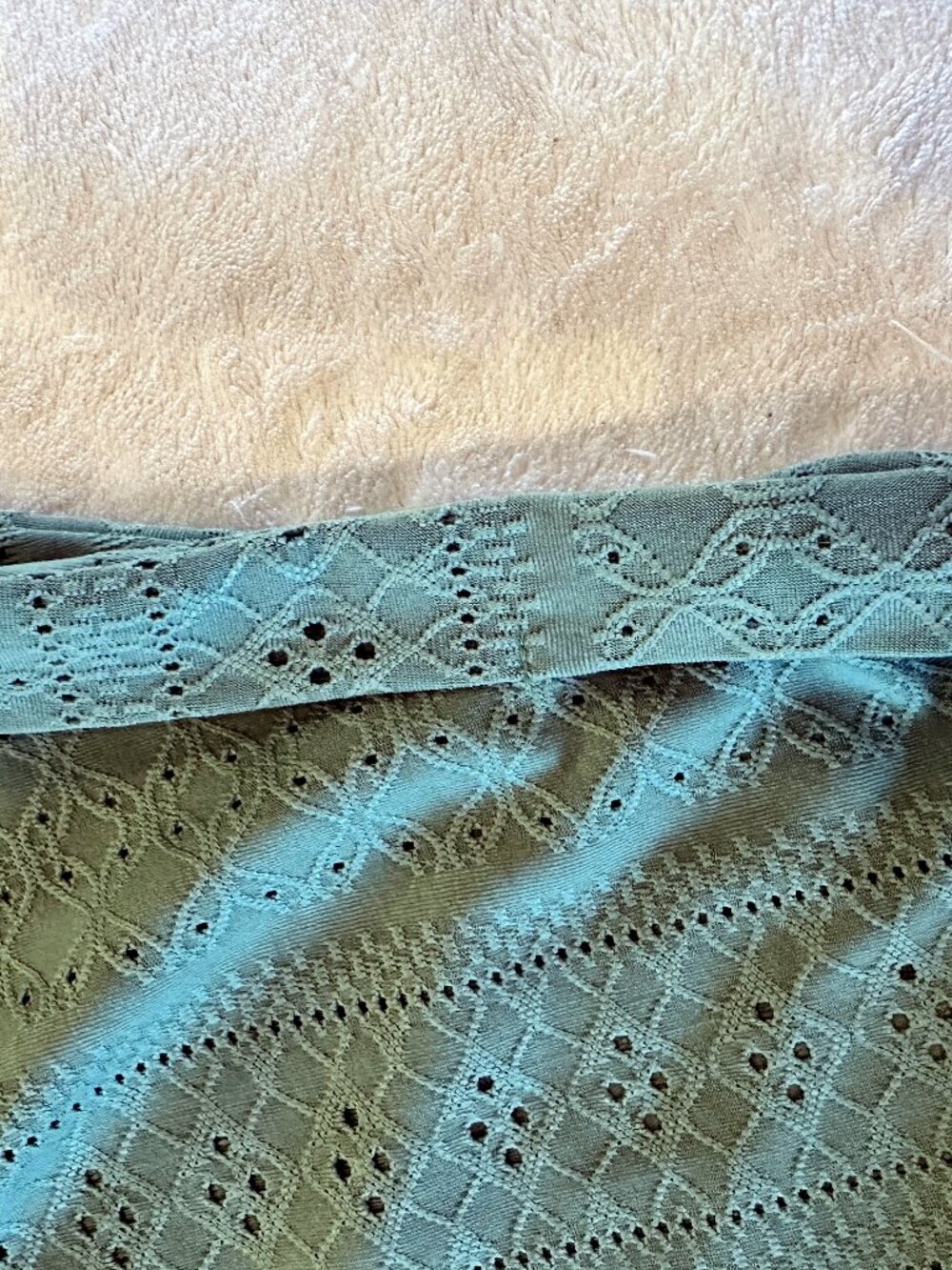 2XL Sage Green Eyelet Top Short Sleeve Broderie Anglaise Blouse